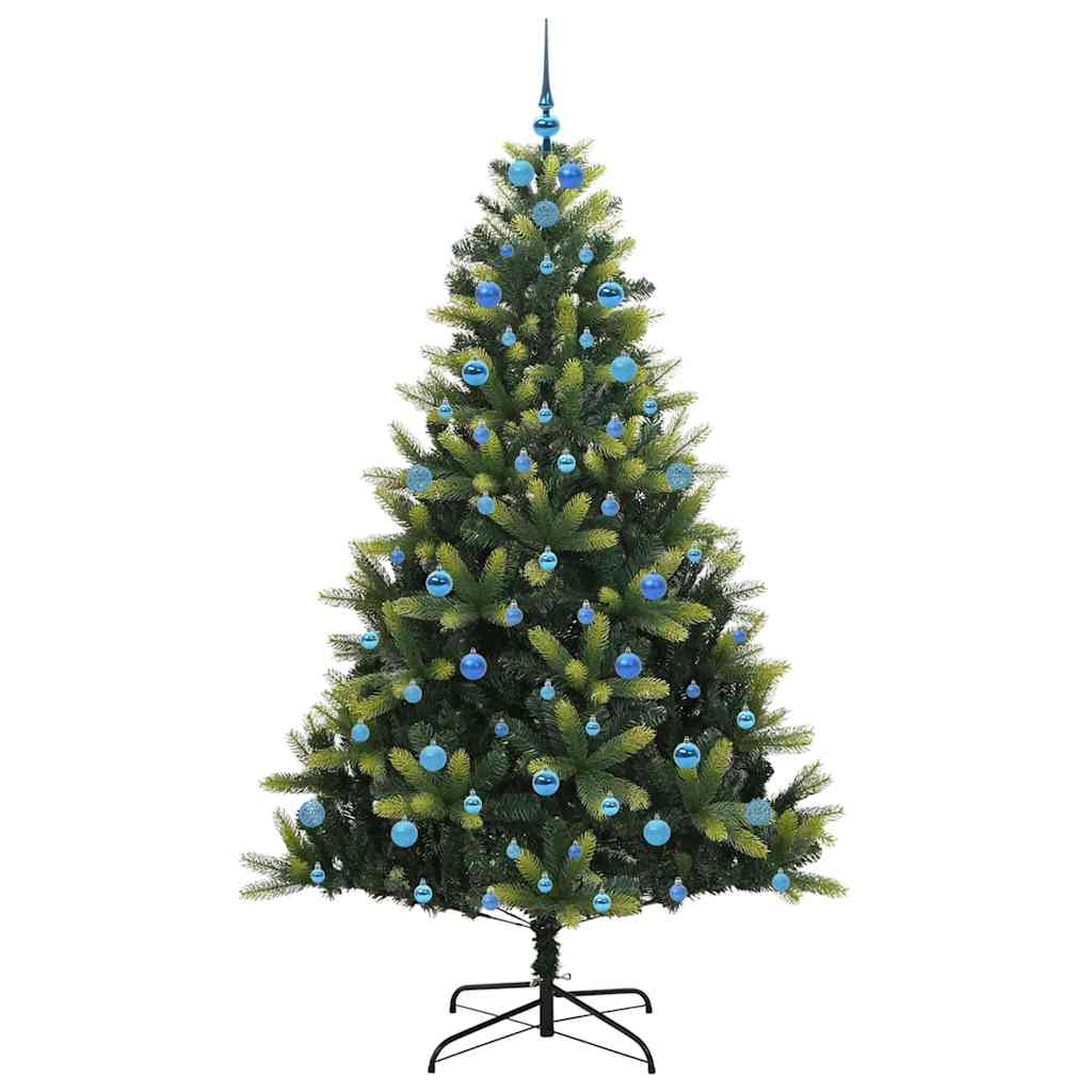 vidaXL Artificial Hinged Christmas Tree 300 LEDs Green 210 cm - 48355