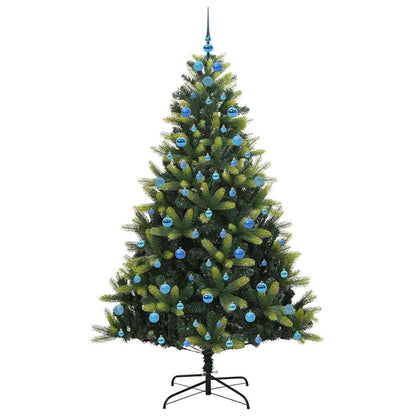 vidaXL Artificial Hinged Christmas Tree 300 LEDs Green 210 cm - 48355