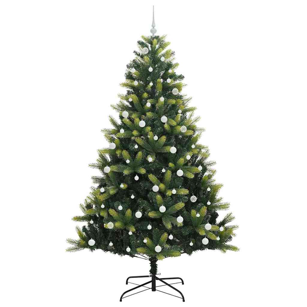 vidaXL Artificial Hinged Christmas Tree 300 LEDs Green 240 cm - 48358