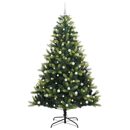 vidaXL Artificial Hinged Christmas Tree 300 LEDs Green 240 cm - 48358