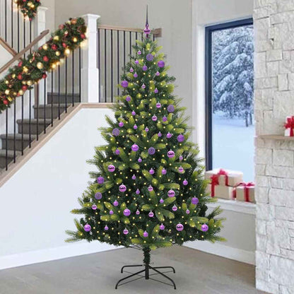 vidaXL Artificial Hinged Christmas Tree 300 LEDs Green 240 cm - 48371