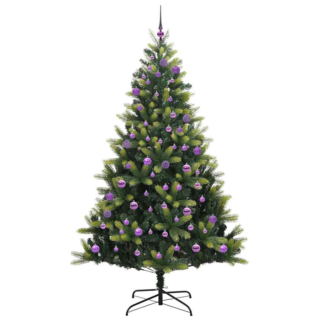 vidaXL Artificial Hinged Christmas Tree 300 LEDs Green 240 cm - 48371