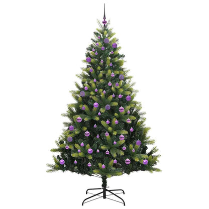 vidaXL Artificial Hinged Christmas Tree 300 LEDs Green 240 cm - 48371