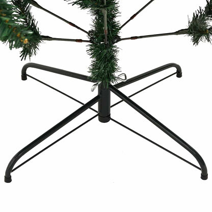 vidaXL Artificial Hinged Christmas Tree 300 LEDs Green 240 cm - 48376