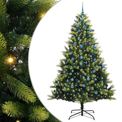 vidaXL Artificial Hinged Christmas Tree 300 LEDs Green 240 cm - 48376
