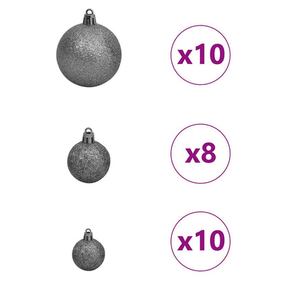 vidaXL Artificial Christmas Tree White 180 cm - 48488