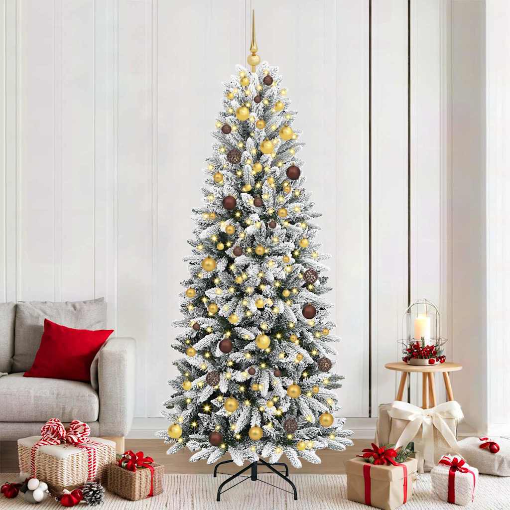 vidaXL Artificial Christmas Tree White 210 cm
