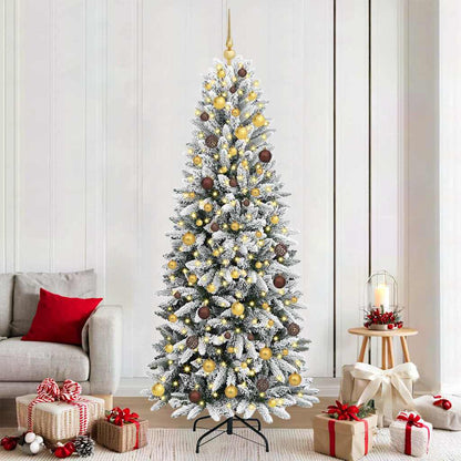 vidaXL Artificial Christmas Tree White 210 cm