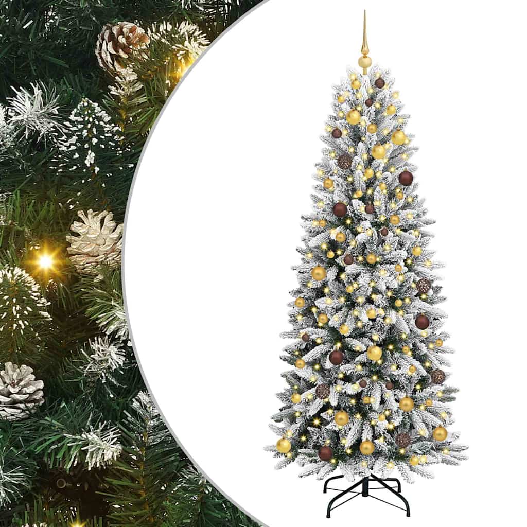 vidaXL Artificial Christmas Tree White 210 cm