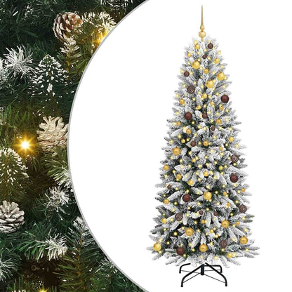 vidaXL Artificial Christmas Tree White 210 cm