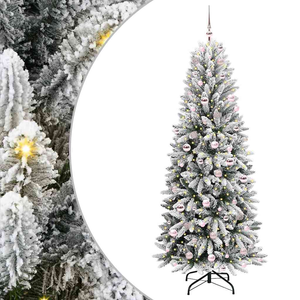 vidaXL Artificial Christmas Tree White 210 cm - 48528
