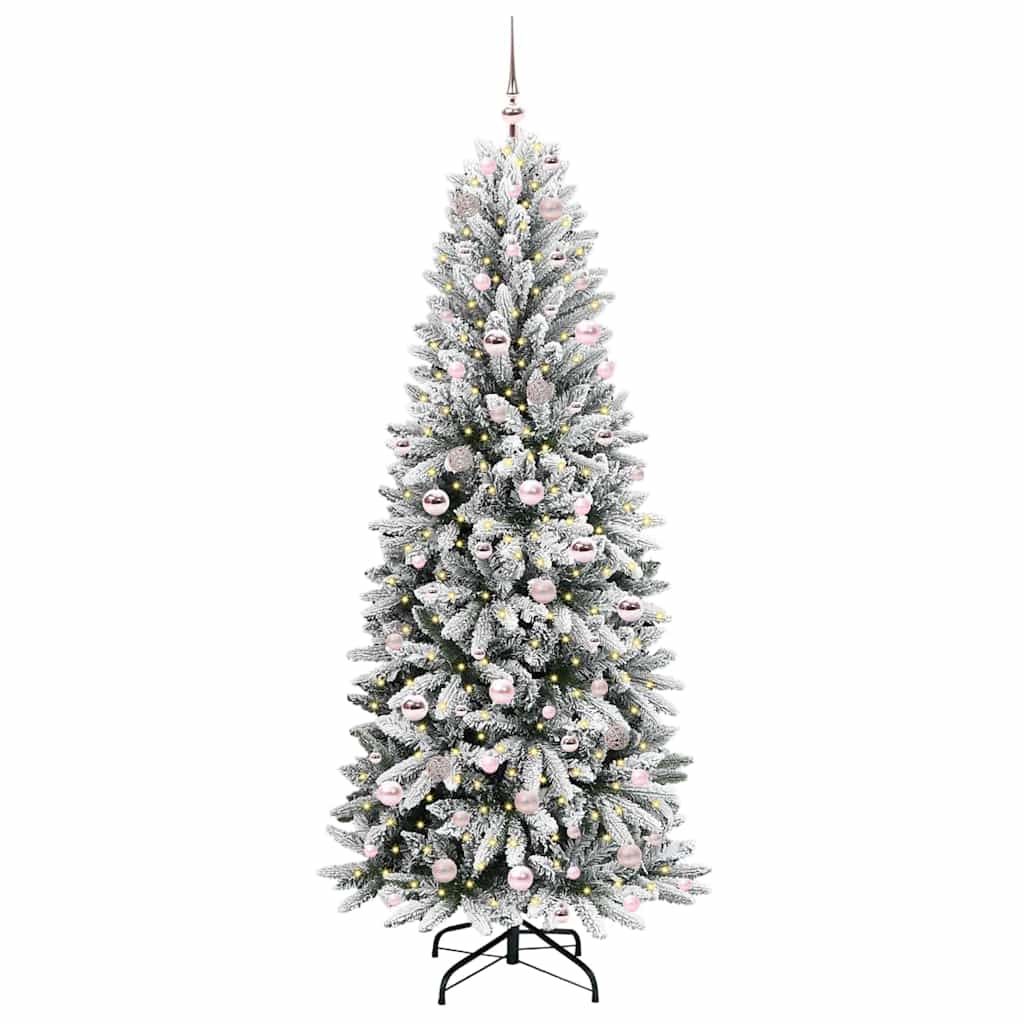 vidaXL Artificial Christmas Tree White 210 cm - 48528