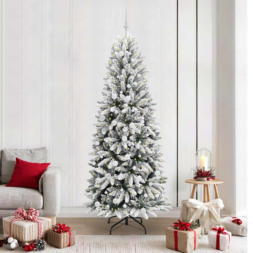 vidaXL Artificial Christmas Tree White 210 cm - 48529