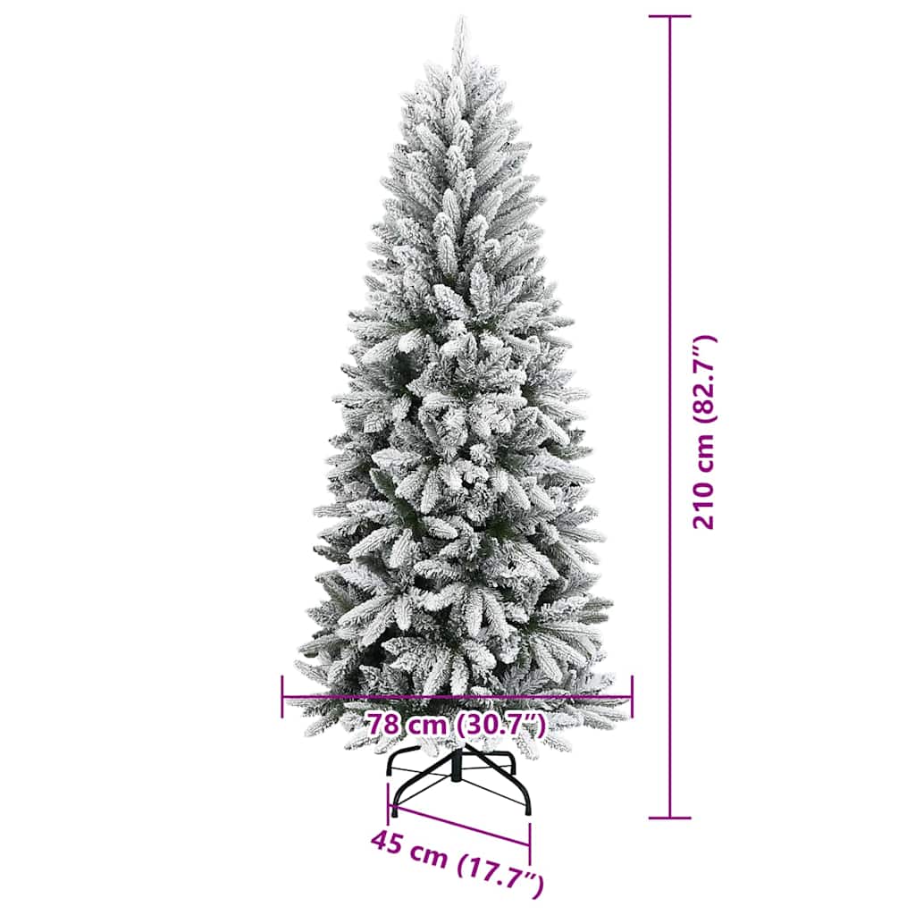 vidaXL Artificial Christmas Tree White 210 cm - 48532