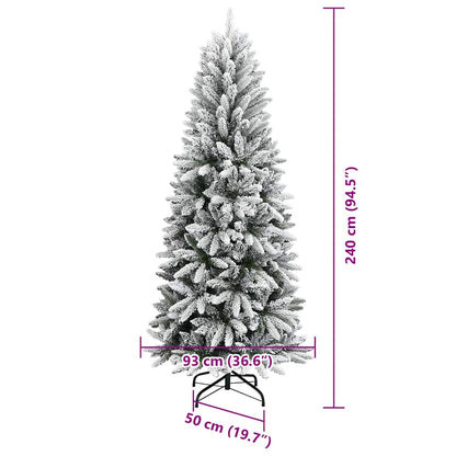 vidaXL Artificial Christmas Tree White 240 cm - 48559