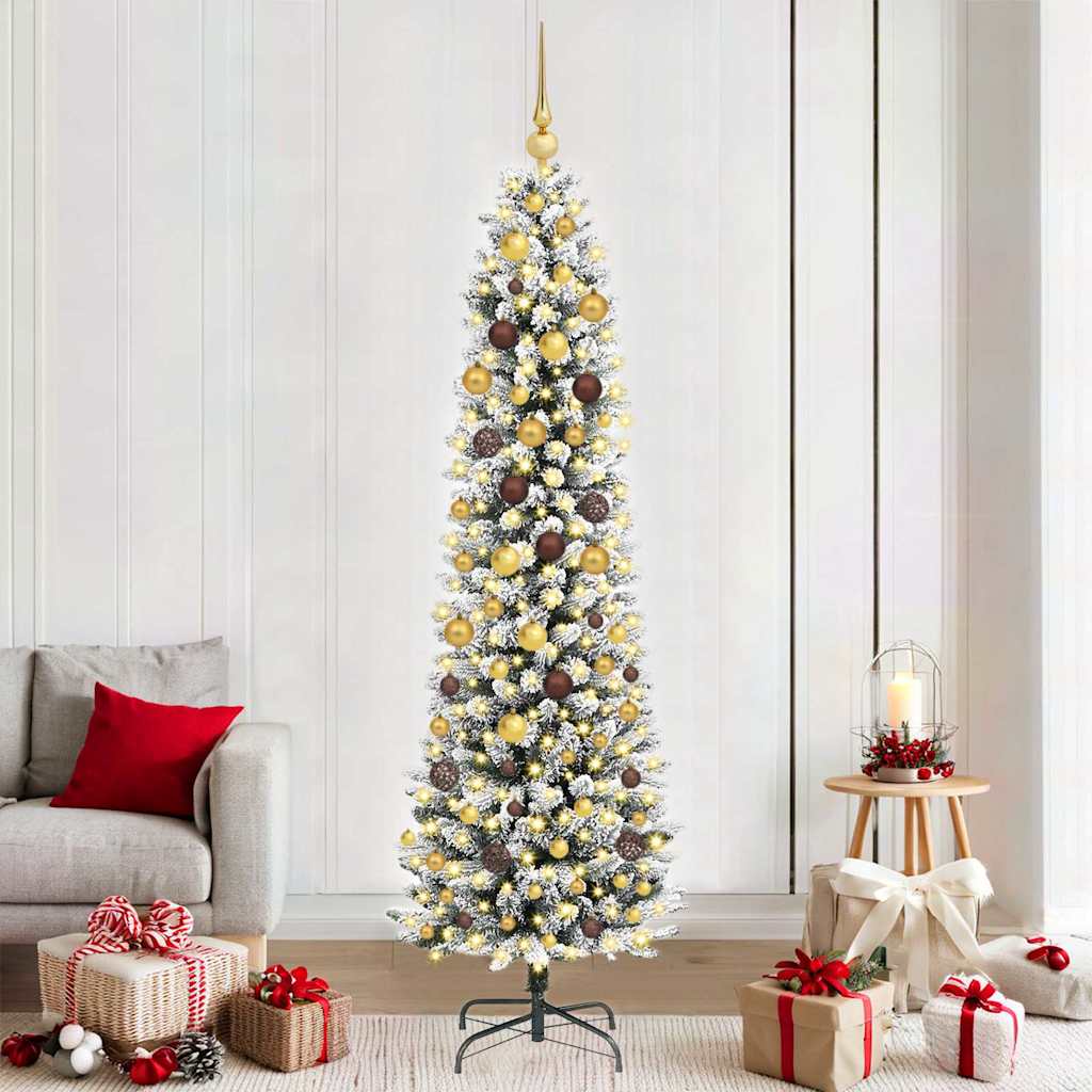 vidaXL Artificial Christmas Tree White 210 cm - 48746