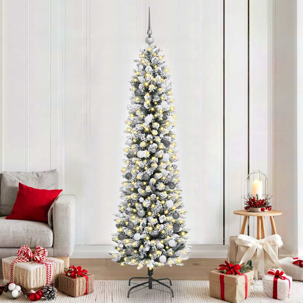 vidaXL Artificial Christmas Tree White 210 cm - 48755
