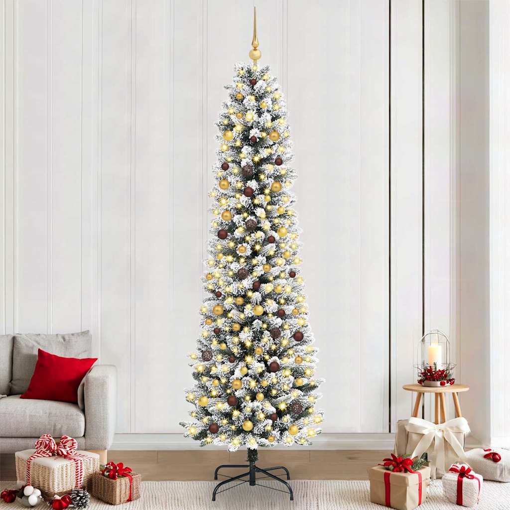 vidaXL Artificial Christmas Tree White 240 cm - 48768