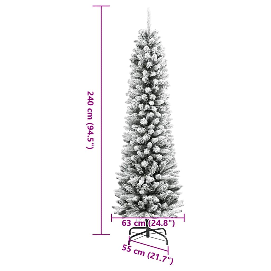vidaXL Artificial Christmas Tree White 240 cm - 48769