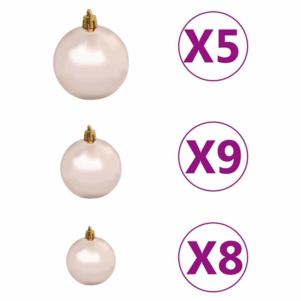 vidaXL Artificial Pre-lit Christmas Tree with Ball Set Green 120 cm