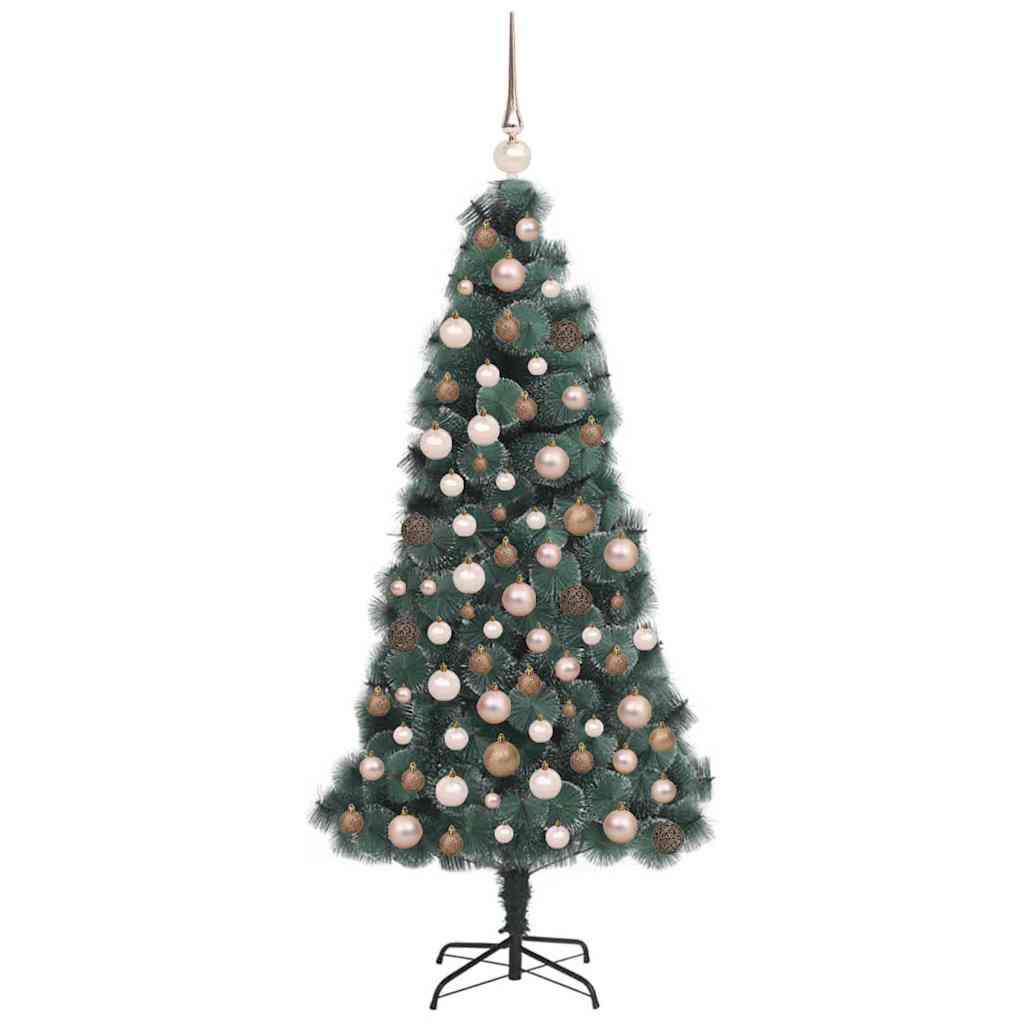 vidaXL Artificial Pre-lit Christmas Tree with Ball Set Green 120 cm