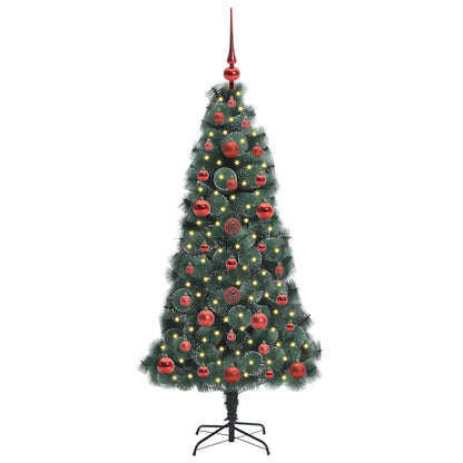 vidaXL Artificial Pre-lit Christmas Tree with Ball Set Green 120 cm - 48821