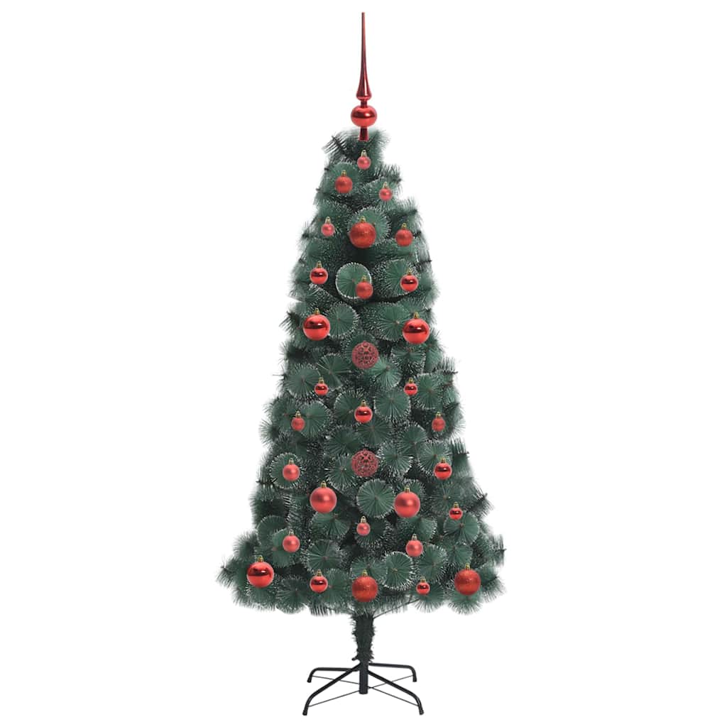 vidaXL Artificial Pre-lit Christmas Tree with Ball Set Green 120 cm - 48821
