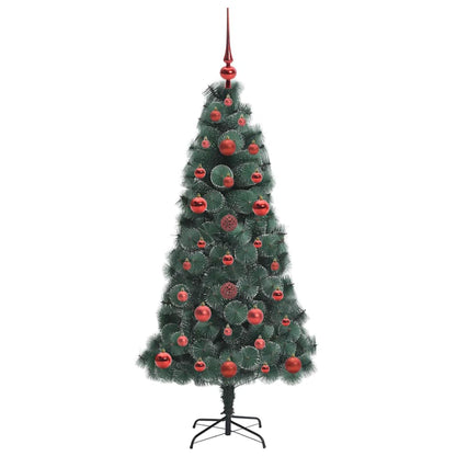 vidaXL Artificial Pre-lit Christmas Tree with Ball Set Green 120 cm - 48821