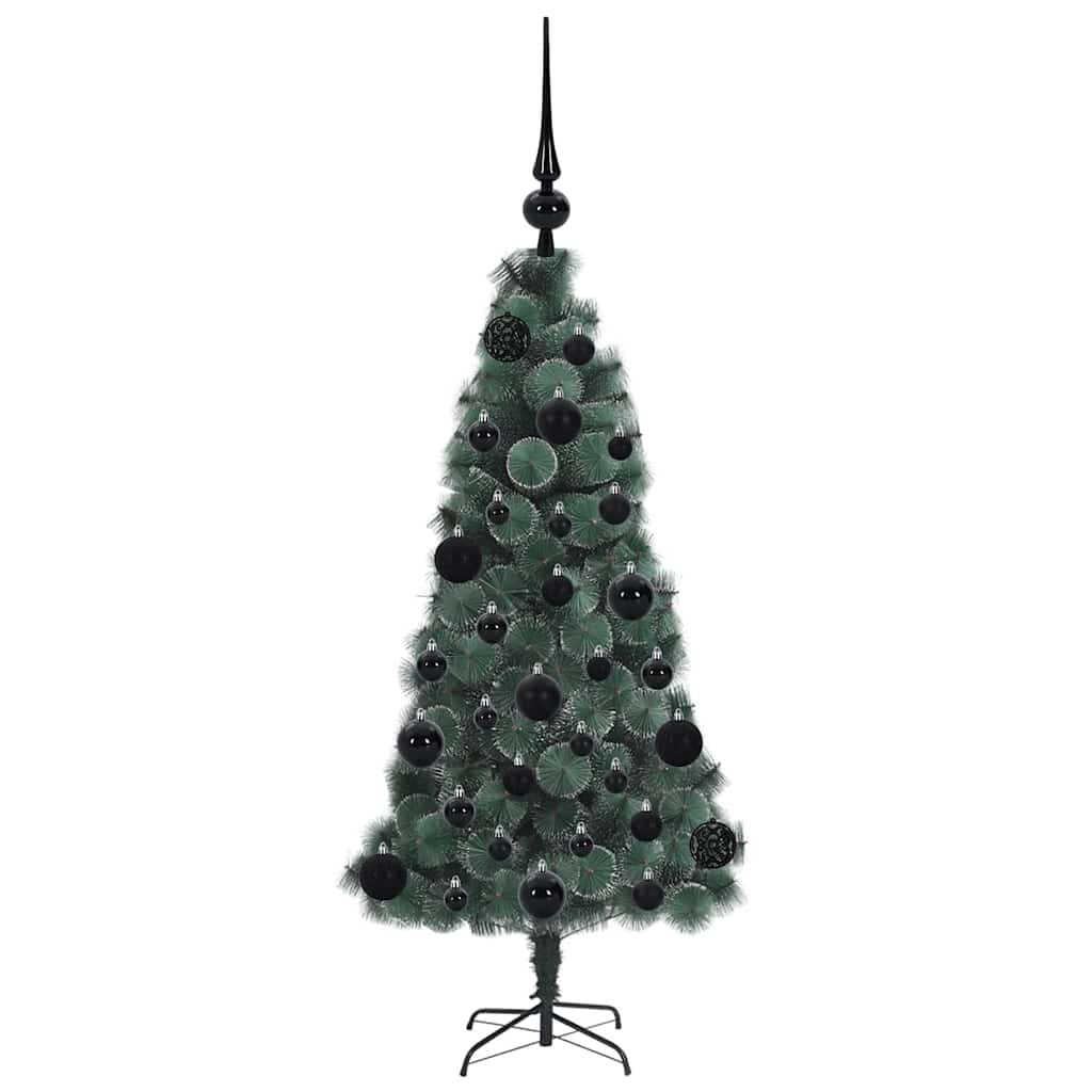 vidaXL Artificial Pre-lit Christmas Tree with Ball Set Green 120 cm - 48830