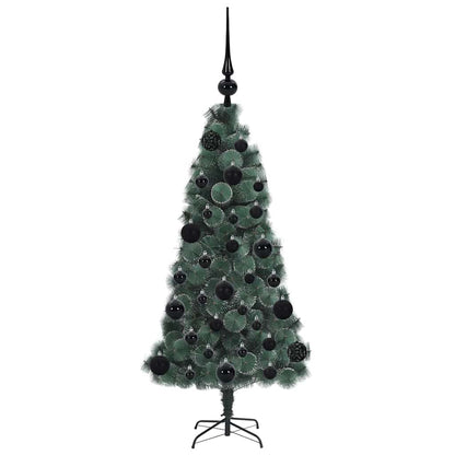 vidaXL Artificial Pre-lit Christmas Tree with Ball Set Green 120 cm - 48830