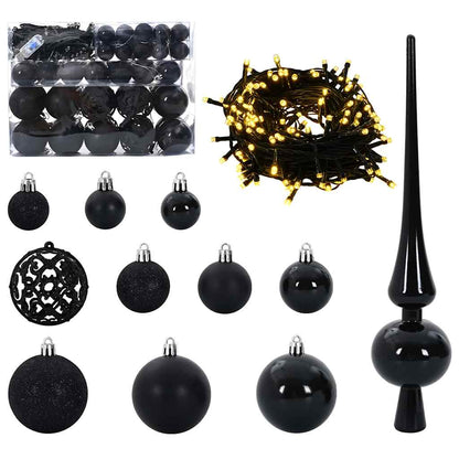 vidaXL Artificial Pre-lit Christmas Tree with Ball Set Green 120 cm - 48830