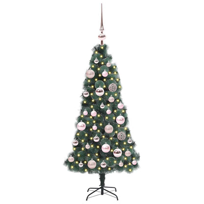 vidaXL Artificial Pre-lit Christmas Tree with Ball Set Green 120 cm - 48831