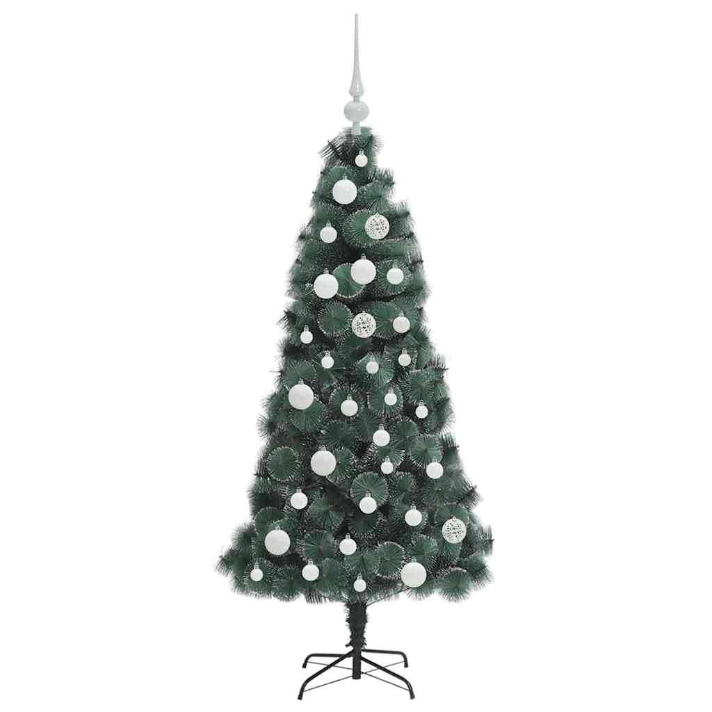 vidaXL Artificial Pre-lit Christmas Tree with Ball Set Green 120 cm - 48844