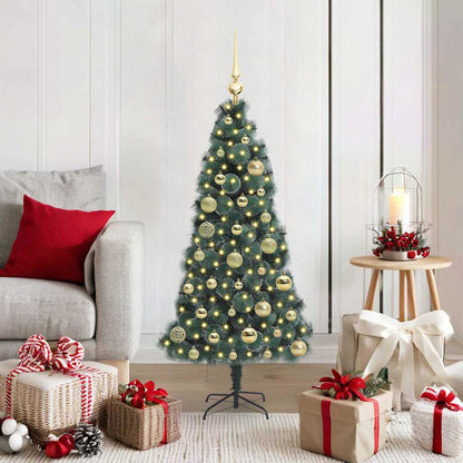 vidaXL Artificial Pre-lit Christmas Tree with Ball Set Green 120 cm - 48853