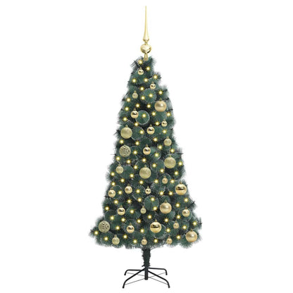 vidaXL Artificial Pre-lit Christmas Tree with Ball Set Green 120 cm - 48853