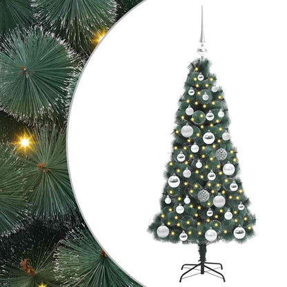 vidaXL Artificial Pre-lit Christmas Tree with Ball Set Green 120 cm - 48854