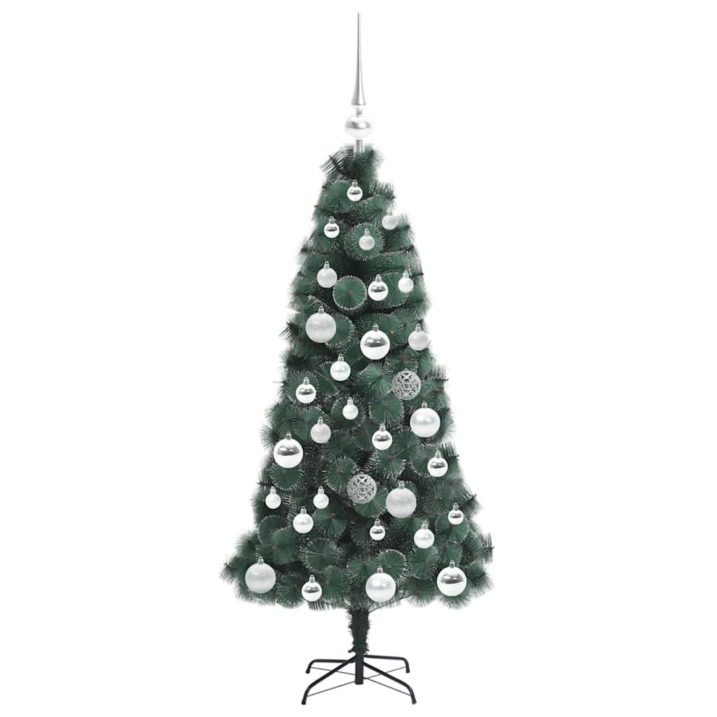 vidaXL Artificial Pre-lit Christmas Tree with Ball Set Green 120 cm - 48854