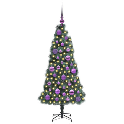 vidaXL Artificial Pre-lit Christmas Tree with Ball Set Green 120 cm - 48858