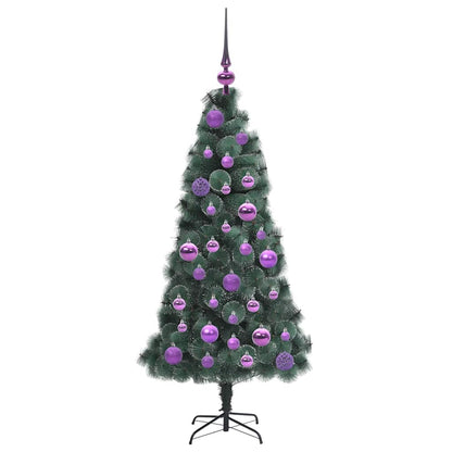 vidaXL Artificial Pre-lit Christmas Tree with Ball Set Green 120 cm - 48858
