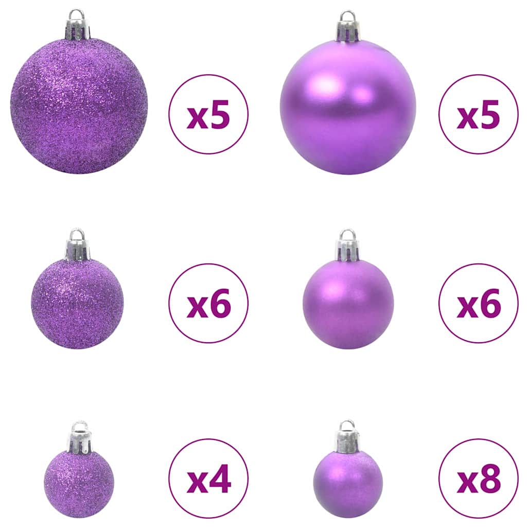 vidaXL Artificial Pre-lit Christmas Tree with Ball Set Green 120 cm - 48858