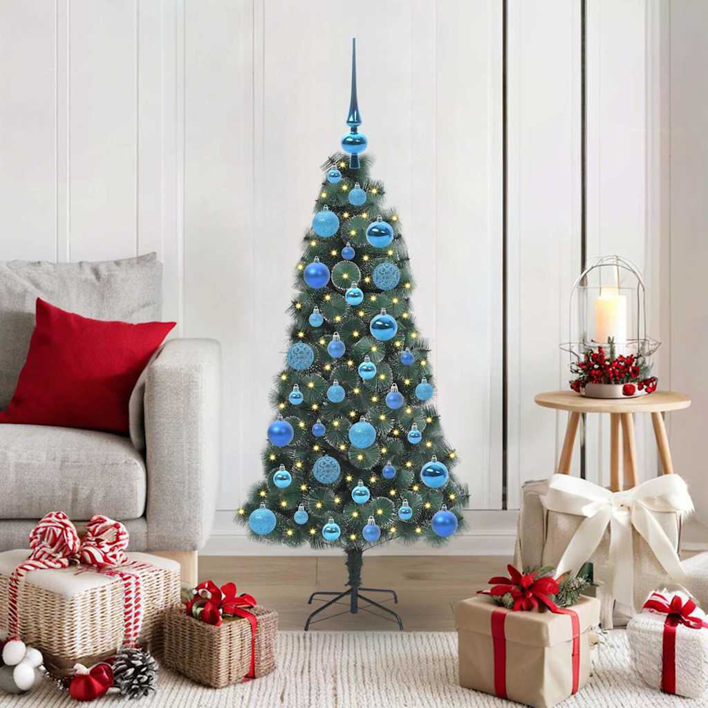 vidaXL Artificial Pre-lit Christmas Tree with Ball Set Green 120 cm - 48869