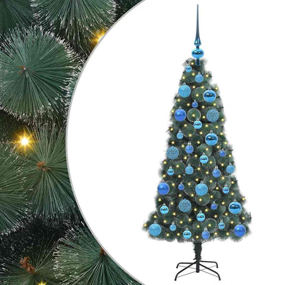 vidaXL Artificial Pre-lit Christmas Tree with Ball Set Green 120 cm - 48869