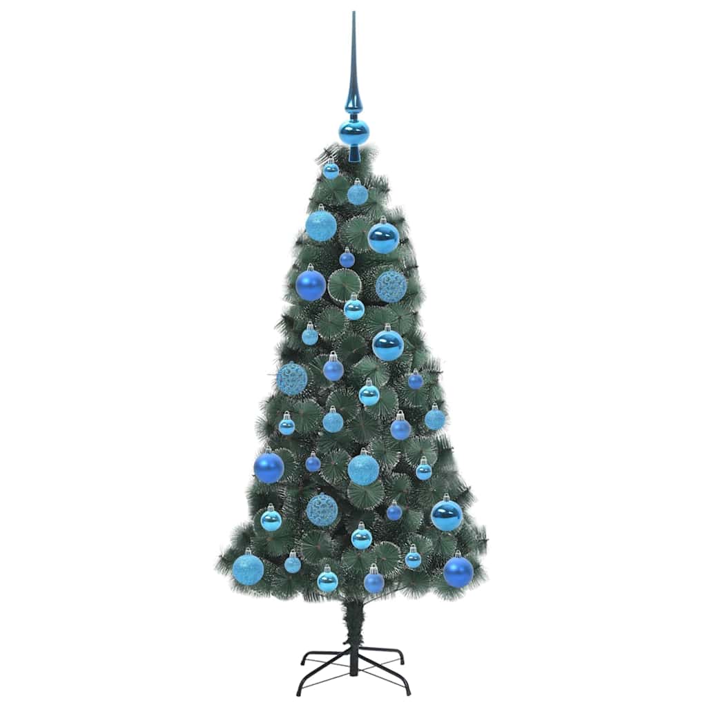 vidaXL Artificial Pre-lit Christmas Tree with Ball Set Green 120 cm - 48869