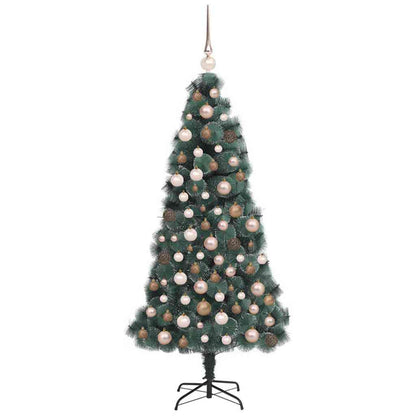 vidaXL Artificial Pre-lit Christmas Tree with Ball Set Green 150 cm
