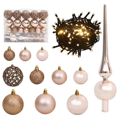 vidaXL Artificial Pre-lit Christmas Tree with Ball Set Green 150 cm