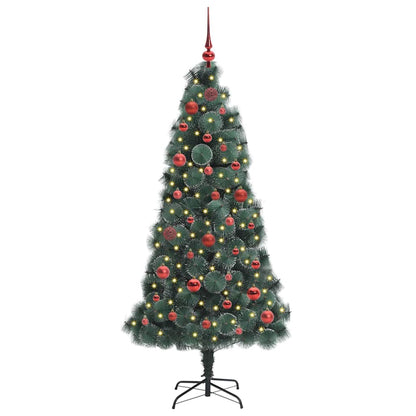 vidaXL Artificial Pre-lit Christmas Tree with Ball Set Green 150 cm - 48881