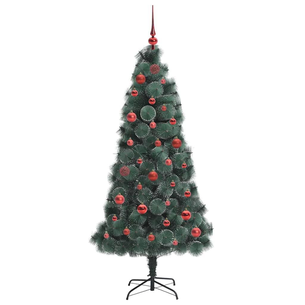vidaXL Artificial Pre-lit Christmas Tree with Ball Set Green 150 cm - 48881