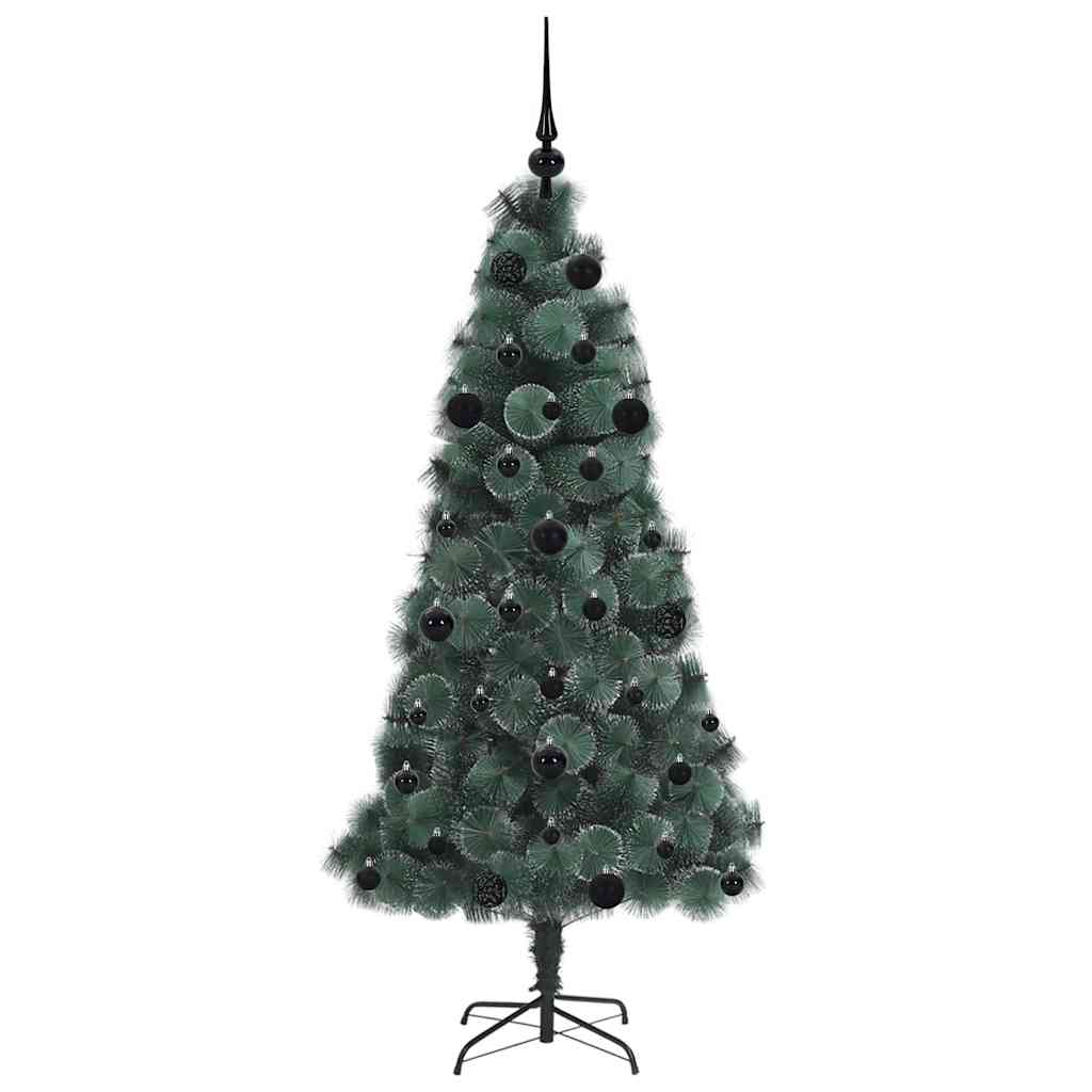 vidaXL Artificial Pre-lit Christmas Tree with Ball Set Green 150 cm - 48888