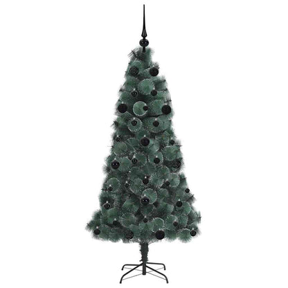 vidaXL Artificial Pre-lit Christmas Tree with Ball Set Green 150 cm - 48888