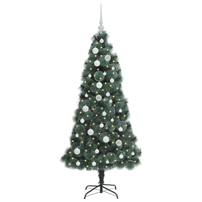 vidaXL Artificial Pre-lit Christmas Tree with Ball Set Green 150 cm - 48891